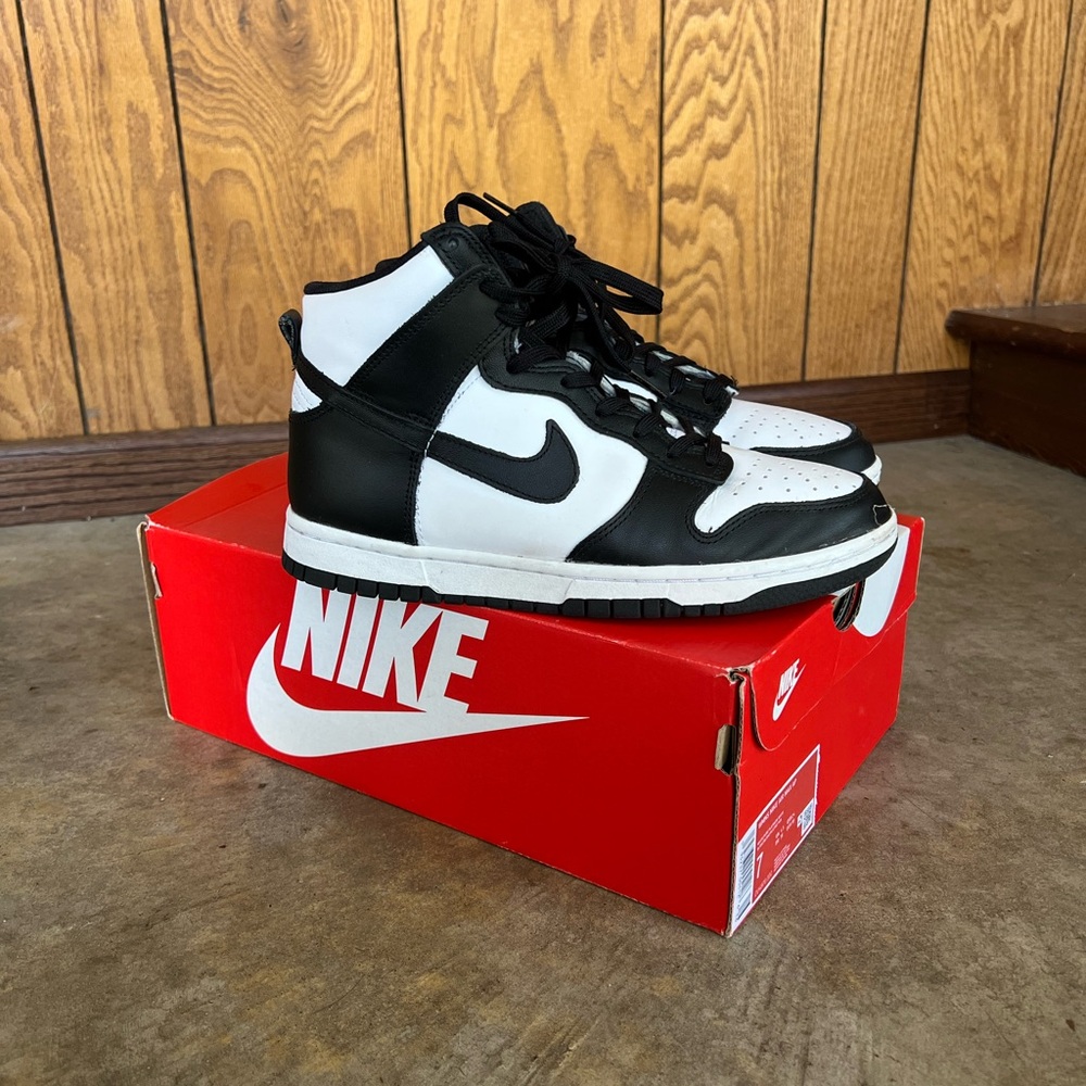 Nike Black and White High-Top Sneakers